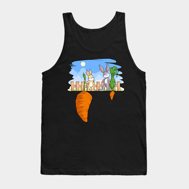 Bunnies With Carrots Tank Top by maxdax